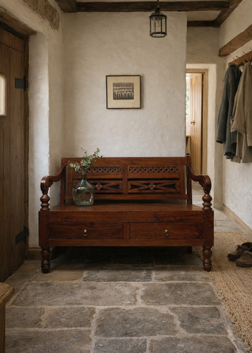 Colonial style bench - colonial,