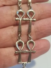 silver ankh bracelet egyptian