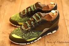 Lanvin Neon Yellow Leather Suede Canvas Shoes Trainers Sneakers Men's UK 7 US 8