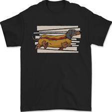Dachshund Funny Hotdog Sausage Dog Mens T-Shirt 100% Cotton