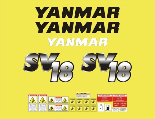 Yanmar sv18 mini digger decal - yanmar,