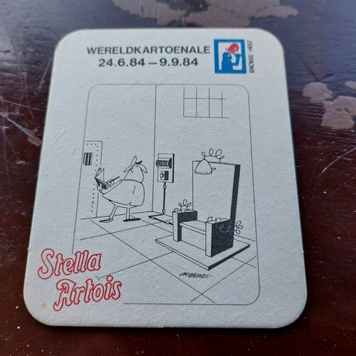 Stella artois beer mat 1984 - artois,