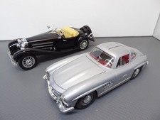 Burago 1/18 1954  Mercedes Benz 300SL  Gullwing - 1/20 1936 500 K Roadster