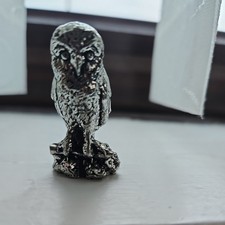 Vintage Pewter Miniature Owl