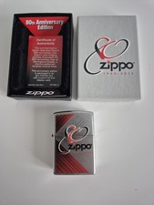ZIPPO Lighter (1932-2012) 80th Anniversary Edition Cross Brushed 