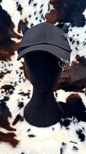 Black devil horn baseball - devil,