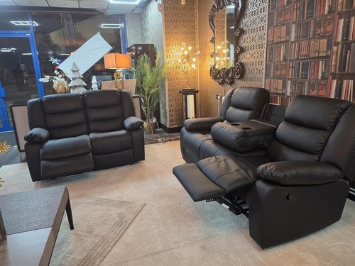 Leather recliner sofa - 3+2,