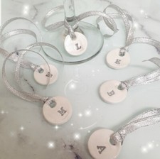 Personslised Wine Glass clay