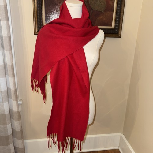 Women red scarf - red, 100%
