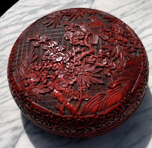 Antique chinese carved red - chinese,