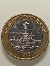 The First World War 2 Pound Coin 2015 HMS Belfast - Circulated -***MINT ERROR***