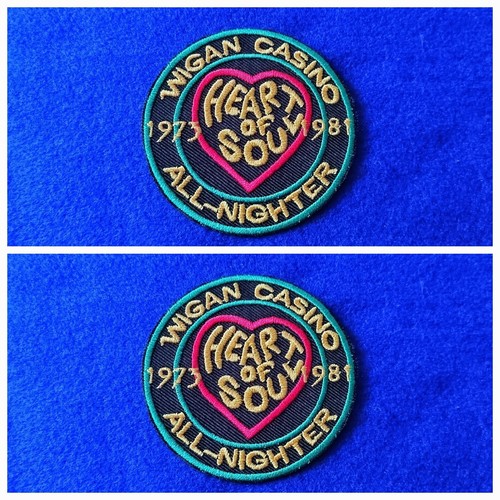 Pair wigan casino patches - casino,