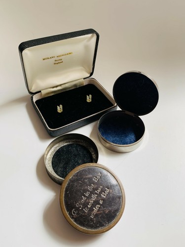Three vintage collar stud - three,