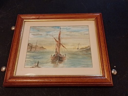 20th century watercolour boat - century,