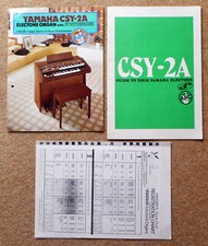Yamaha Electone CSY-2A Guide Book (19pgs) + Fan-Fold Advert - UK Post Free