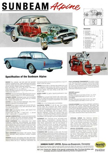 Sunbeam alpine series - alpine,