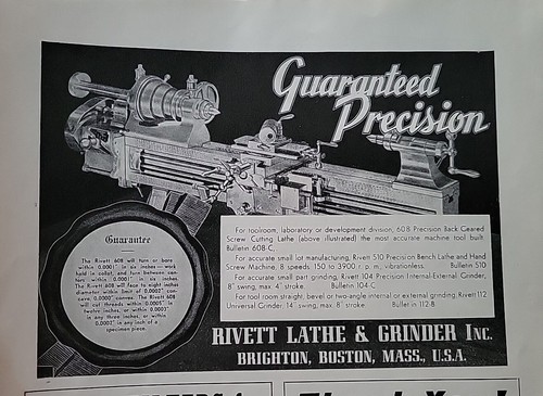 1939 rivett lathe - 1939,