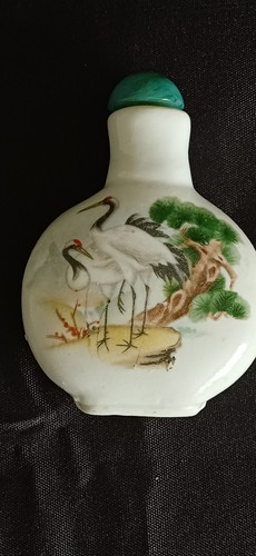 Round chinese porcelain snuff - chinese,