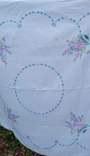 Vintage Embroidered Tablecloth