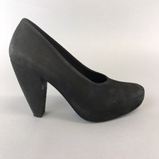 Cos Black Nubuck Leather Slip