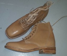 AIF WW1 WW2 TAN LEATHER BOOTS SIZE 9 US  REPRODUCTION PAIR AUSTRALIAN ARMY BOOTS