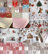 CHRISTMAS PRINTED PVC PLASTIC OIL VINYL TABLE CLOTH COVER WIPE CLEAN FESTIVE