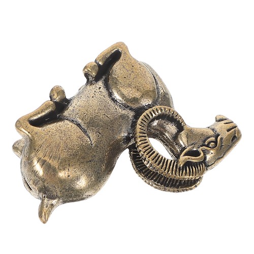 Miniature brass goat sculpture - miniature,