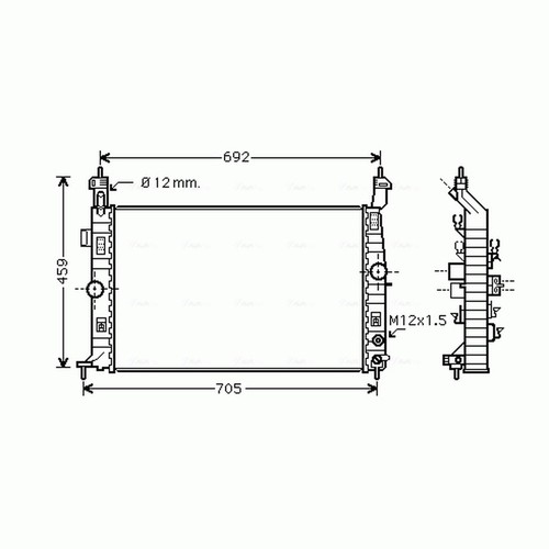 Radiator for vauxhall meriva - for,