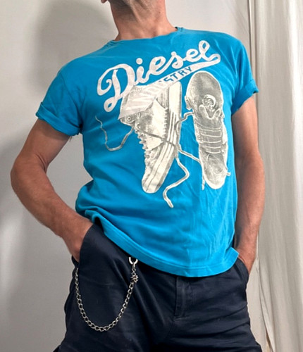 Vintage diesel industry blue - vintage,
