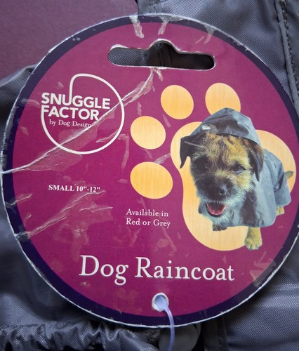 Small dog raincoat grey - small, in