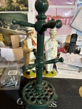 vintage green cast iron mug