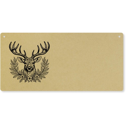 Decorative floral stag - floral, head'