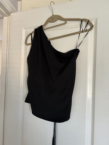 Zara one shoulder black - zara, top