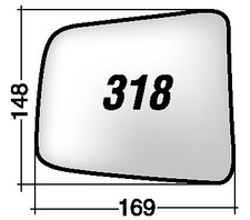 Glass left rearview mirror - glass,