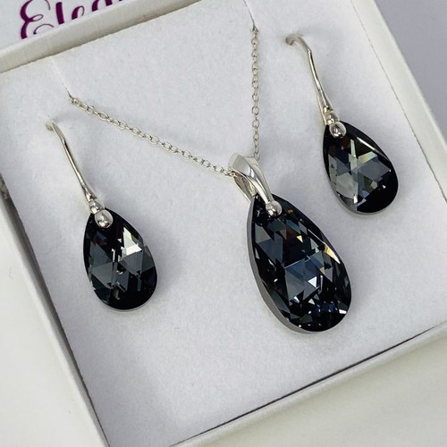 925 silver pear - silver, pendant