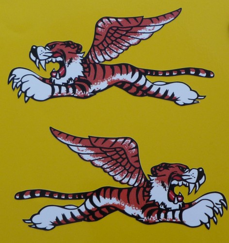 Winged flying tiger car bike - winged,