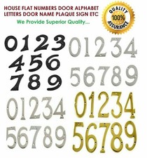 Gold or Chrome Door Numbers &