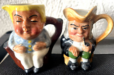 2 x ARTONE England Vintage Hand Painted TOBY JUGS