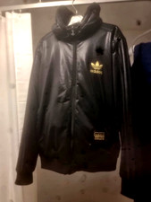 Adidas Chile 62 Reversible Faux Fur Hooded Jacket Medium