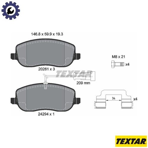Brake pad set - disc,