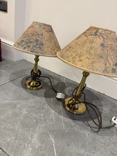 2 x Vintage Brass table lamp