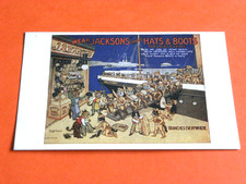 ORIGINAL  LOUIS WAIN ADVERTISING CAT POSTCARD - JACKSONS HATS & BOOTS, VICTORY.