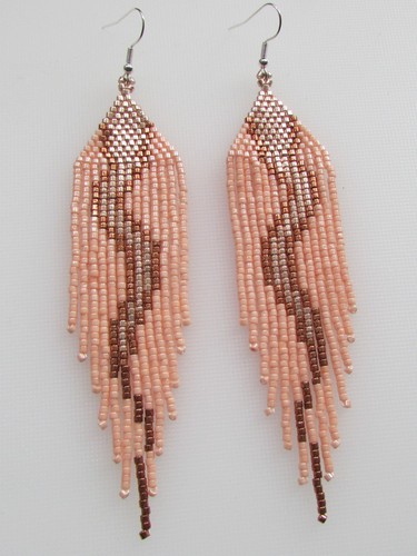 Fringe earrings seed bead - earrings,