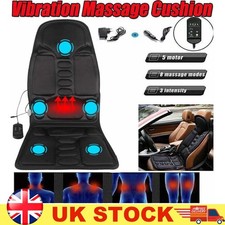 8-Modes Full Back Massage Vibration Cushion Car Chair Seat Mat Heated Massager