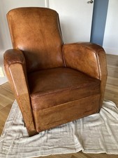 French Leather Club Chair Art