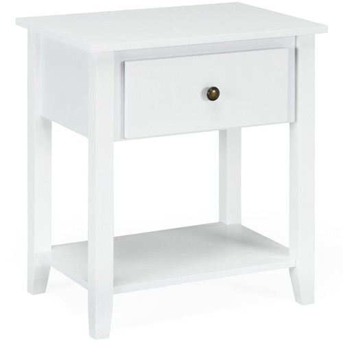 Wood bedside table - bedside, drawer