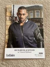 RICHARD BLACKWOOD- VINCENT HUBBARD (EASTENDERS) UNSIGNED BBC CAST CARD