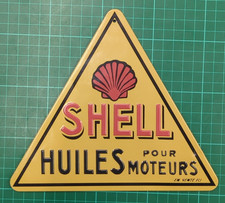 French Shell Oil Embossed Tin