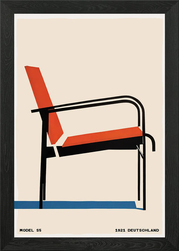 Bauhaus chair poster framed - poster,