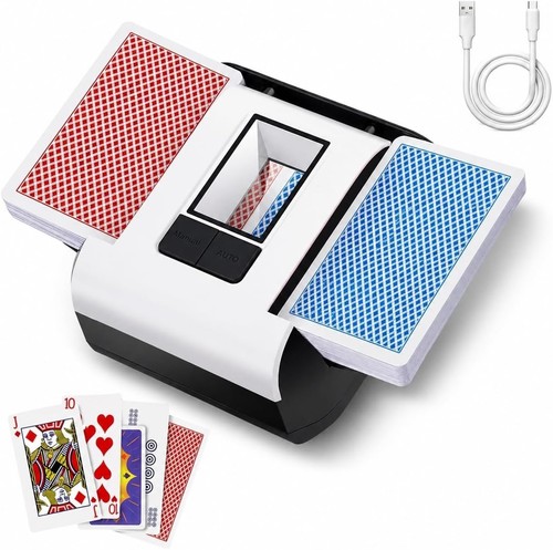 Automatic card shuffler - card,